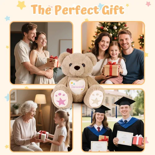 Miniatura 8 de Oso de Peluche Personalizado con Bordado de Nombre – Oso de Peluche Personalizado de 14" para Niños Pequeños de 1-10 Años, Lindo Cumpleaños Oso