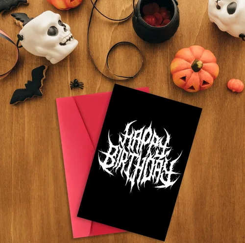 Miniatura 5 de YiKaLus Tarjeta de cumpleaños de feliz Halloween para él y ella, regalo espeluznante de cumpleaños para mujeres y hombres, tarjeta de cumpleaños