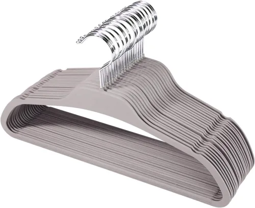 Perchas de plástico para ropa, perchas de goma antideslizantes mejoradas, perchas de ropa duraderas no aterciopeladas, 15.7 pulgadas para ropa de