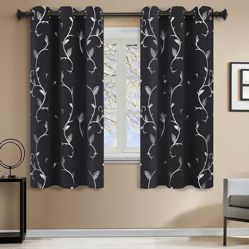 Miniatura 31 de BUHUA Cortinas Opacas de 63 Pulgadas de Largo, 2 Paneles con Aislamiento Térmico, Tratamiento de Ventana para Dormitorio, Cortinas Oscurecedoras