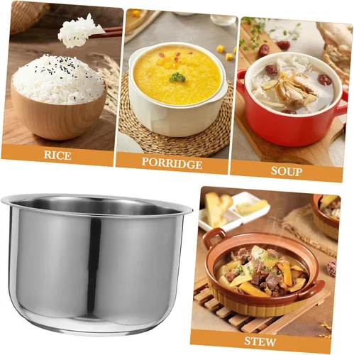 Miniatura 9 de 2.1QT/2L 6 tazas de olla de arroz Liner olla olla interior olla de arroz antiadherente cocina reemplazo reemplazo forro 7.78 x 4.72 pulgadas