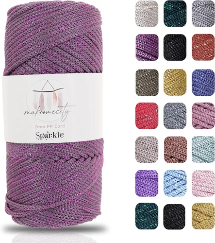 Miniatura 81 de Makromecity, Cordón de macramé de poliéster de 2 mm x 38 m (125 yardas) 2 mm de polipropileno, cordón de macramé para crochet, bolsas de macramé