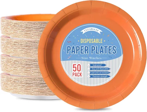 Miniatura 25 de Platos de Papel Desechables Negros, 50 Unidades Platos de Postre para Pastel de 7 Pulgadas a Granel para Suministros de Fiesta, Platos de Fiesta