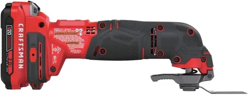 Miniatura 9 de CRAFTSMAN V20 Multiherramienta inalámbrica, kit de herramientas oscilantes, kit de 16 piezas con cuchillas, papel de arena, batería y cargador