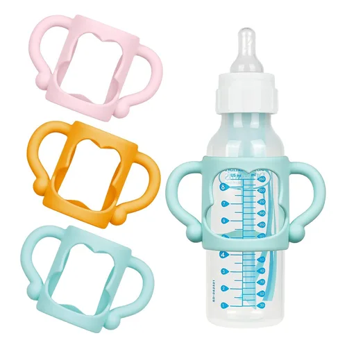 Miniatura 10 de Aolso Asas de silicona para biberones, 2 asas para botellas estrechas de Dr. Brown, asas de fácil agarre para sostener el biberón, asa fácil