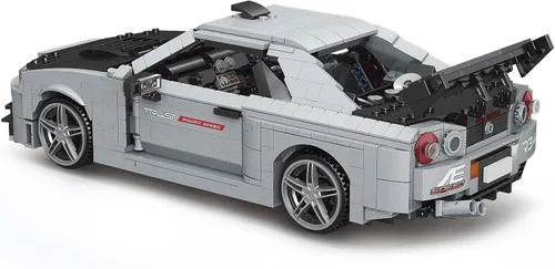 Miniatura 4 de Mould King 10113 MOC Supercar Kit de bloque técnico de carreras, modelo coleccionable, juego de construcción de autos de carreras para adultos