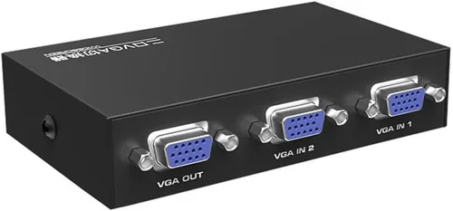 Miniatura 4 de Conmutador de vídeo VGA de 2 puertos 2 en 1 salida 1 en 2 salida bidireccional Compartir vídeo mutuo host host externo VGA TV Monitor proyector