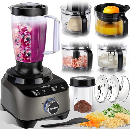Miniatura 9 de Procesador de alimentos grande de 14 tazas, tazón XL, tolva grande para mezclar, batir, triturar y cortar, picar carne y verduras, amasar, todo