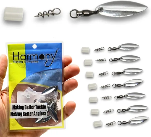 Harmony Fishing Company - [Paquete de 7 hiladores de cola (autoestopistas para señuelos de pesca de plástico suave/senko, sauce o hoja de Colorado)