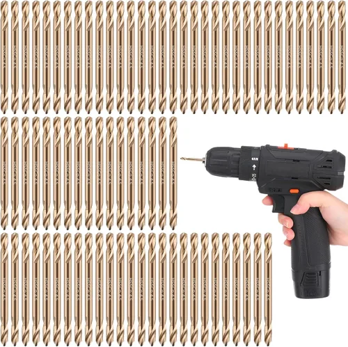 Miniatura 9 de Lounsweer - Juego de 30 brocas de cobalto de 1/8 pulgadas Hss M35, brocas de metal de doble punta para acero endurecido, madera, fundición