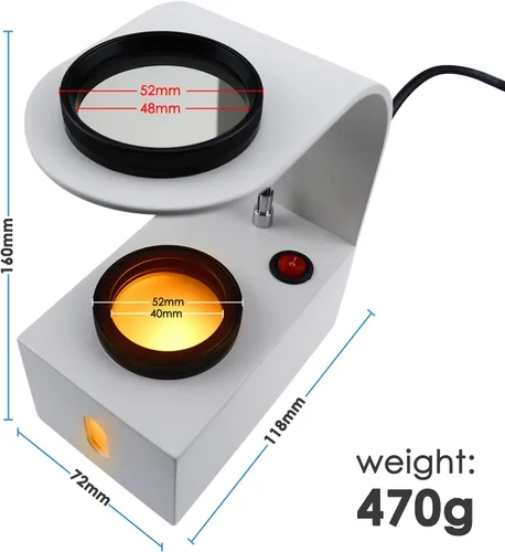 Miniatura 7 de Luz LED polariscopio con filtros giratorios de vidrio, probador polarizador de joyas, lupa, herramientas de identificación de gemas