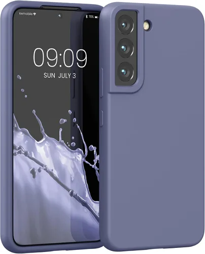 Miniatura 253 de kwmobile Funda compatible con Samsung Galaxy S22 - Funda de silicona TPU con acabado suave - Blue Reef