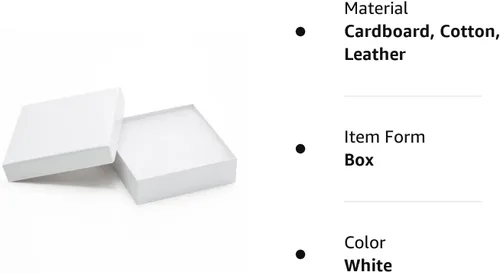 Miniatura 8 de Magicool - Paquete de 40 cajas de joyería de cartón de 3.5 x 3.5 x 1 pulgadas, utilizadas para collares, pulseras, aretes, joyas, embalaje de regalo