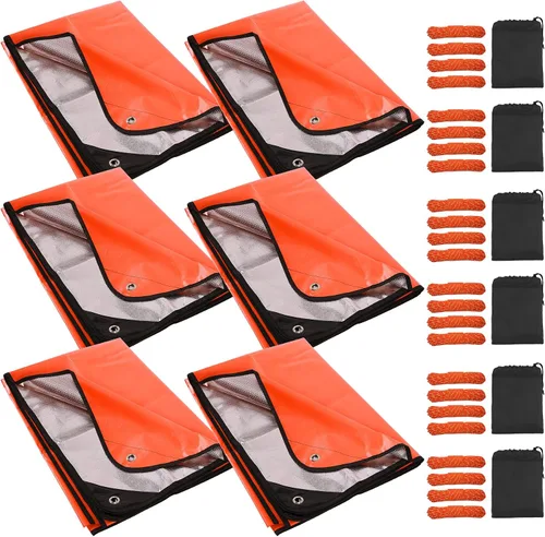 Miniatura 21 de RedSwing Manta de Supervivencia de Servicio Pesado, Lona Térmica de Emergencia Impermeable, Mantas Reflectantes Multiusos Aisladas para Todo Tipo