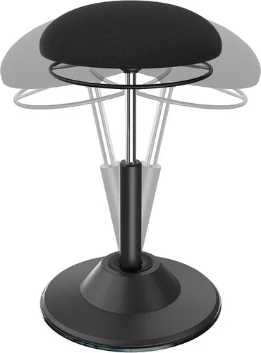 Miniatura 7 de Silla de escritorio de pie, Taburete de pie ergonómico ajustable, Silla de equilibrio giratoria para sentarse, Almohadilla inferior antideslizante