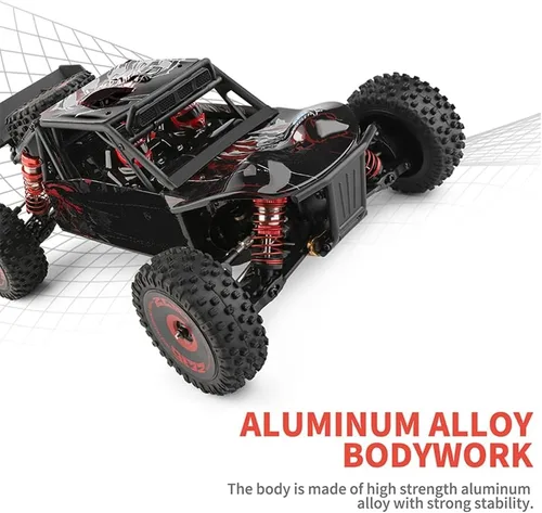 Miniatura 4 de GoolRC WLtoys 124016 V2 - Auto a control remoto a escala 1:12, 4WD 46.6 mi/h, camión de carreras de alta velocidad, 2.4 GHz todo terreno todoterreno