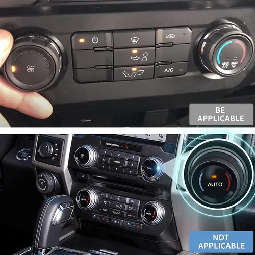 Miniatura 2 de Cubierta de perilla para interruptor de control de clima F150 AC/remolque/4WD/VOL/botón de afinación interior consola central accesorios compatibles