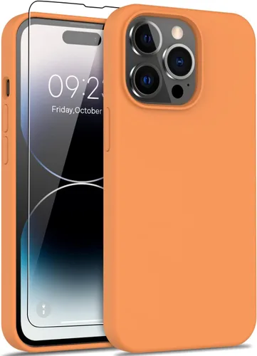 Miniatura 8 de DEENAKIN Funda compatible con iPhone 14 Pro Max con protector de pantalla, funda de goma de silicona suave para mujeres, niñas, mujeres y niñas