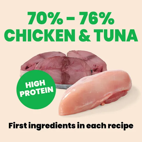 Miniatura 6 de Almo Nature Wet Cat Food HQS Natural Rotational Diet Fish Selection & Chicken Drumstick - Paquete variado, sin granos, sin aditivos, altamente