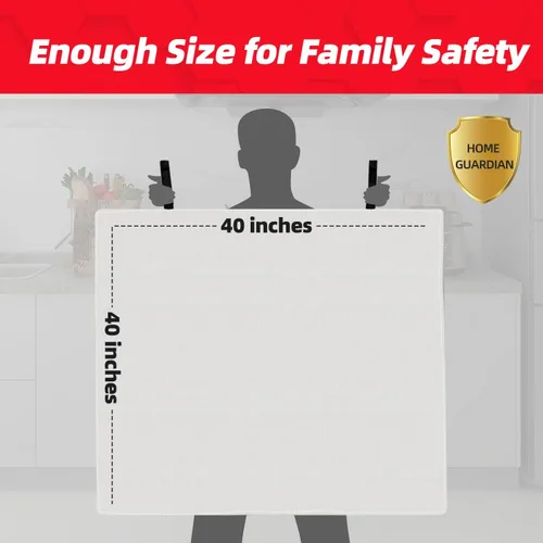 Miniatura 5 de LaSyL Manta de Emergencia para el Hogar, 40" x 40" (Paquete de 6), Manta de Supresión de Incendios Buena para Seguridad del Hogar, Cocina