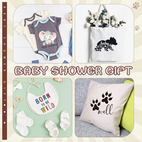 Miniatura 6 de Teling 36 calcomanías para planchar para baby shower, juegos de calcomanías de transferencia para planchar, parches de calcomanías de transferencia