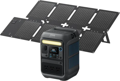 Miniatura 11 de Anker Estación de energía portátil SOLIX C300, batería LiFePO4 de 288 Wh, generador solar de 300 W (pico de 600 W), carga rápida bidireccional