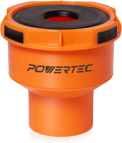 Miniatura 11 de POWERTEC 70349 Reductor de 4 a 2-1/2 pulgadas y manguito flexible de control de polvo de 2-1/2 pulgadas con abrazaderas de manguera de acero