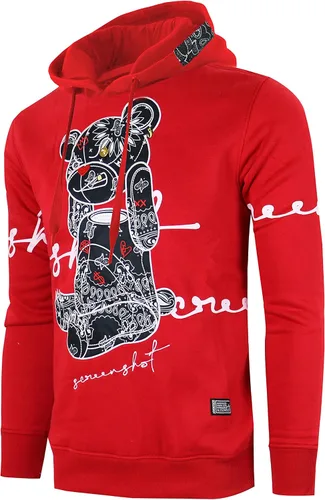 Miniatura 95 de SCREENSHOT Sudadera urbana de forro polar para hombre, diseño de dibujos animados de animación, parche bordado de gel