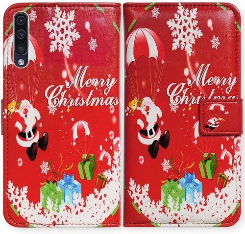Miniatura 9 de Bcov Funda para Galaxy A50, color verde pájaro negro con tapa y ranura para tarjeta de crédito, soporte para tarjeta de identificación con función