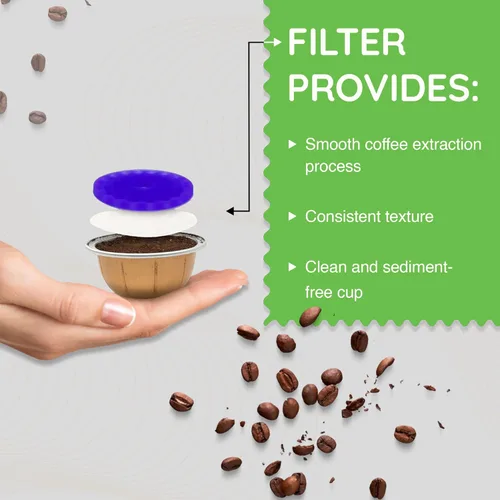 Miniatura 4 de My-Cap Juego de tapas y tapas reutilizables para cápsulas de café, compatibles con cápsulas Nespresso Vertuo, tapa y tapa de cápsulas de café Azul
