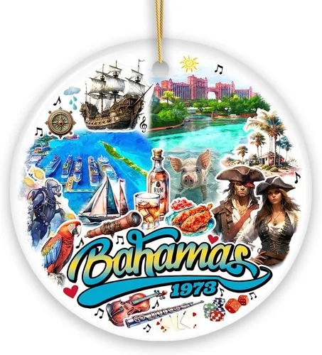 Miniatura 32 de Colorido adorno navideño de cultura y monumentos de Colombia, regalo del patrimonio latinoamericano y recuerdo de Bogotá (círculo - versión 1)