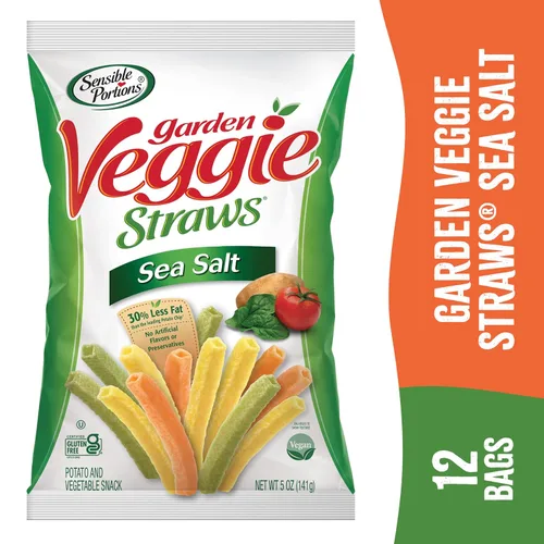 Miniatura 7 de Sensible Portions Garden Veggie Straws, queso cheddar, 5 onzas (paquete de 12)