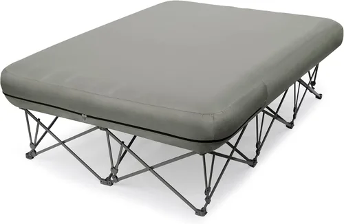 Miniatura 10 de KAMPKEEPER - Cama de Campamento, Camas de Campamento para Adultos, Cama Plegable de Campamento con Colchón de Aire Inflable y Bolsa de Transporte