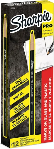 Sharpie Peel Off - Marcador de cera para porcelana (1 unidad), color blanco