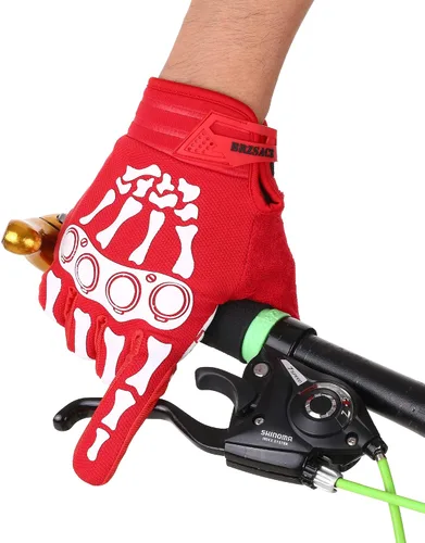 Miniatura 2 de Guantes de ciclismo de esqueleto de hueso para motocicleta guantes de bicicleta acolchados de montaña para hombres y mujeres resistencia al aire