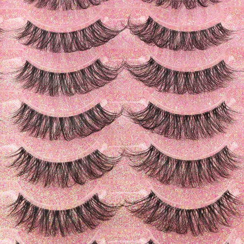 Miniatura 5 de Pestañas de aspecto natural, pestañas de imitación de visón, pestañas finas de banda transparente de 16mm, pestañas postizas naturales de ojo