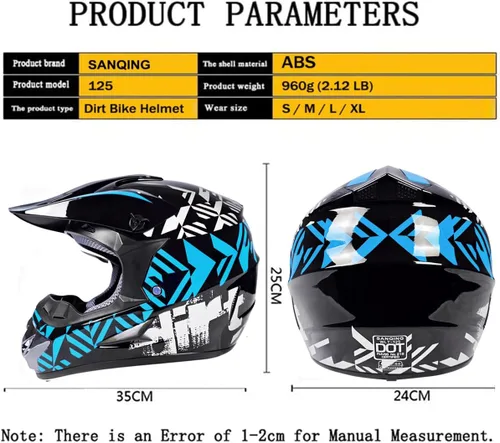 Miniatura 6 de Cascos de Dirt Bike para Jóvenes de Moda para Niños, Motocross, Motocicleta, BMX, ATV, Todoterreno, Cuatro Ruedas, Cascos Integrales para Bicicleta