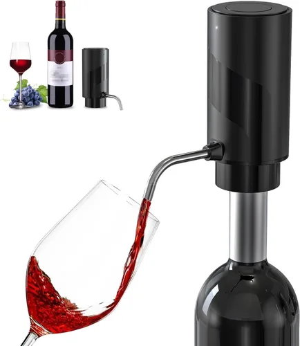 Aireador de Vino Descantador de Vino Eléctrico Aireador de Vino Automático, Dispensador de Vino Vertidor de Vino con USB Recargable, Amante del Vino