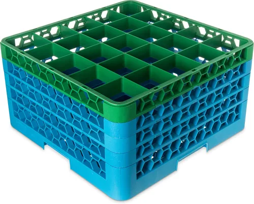 Miniatura 41 de Carlisle FoodService Products RG9-214 OptiClean Estante de vidrio con 9 compartimentos con 2 extensores, 7.12 pulgadas, polipropileno, azul
