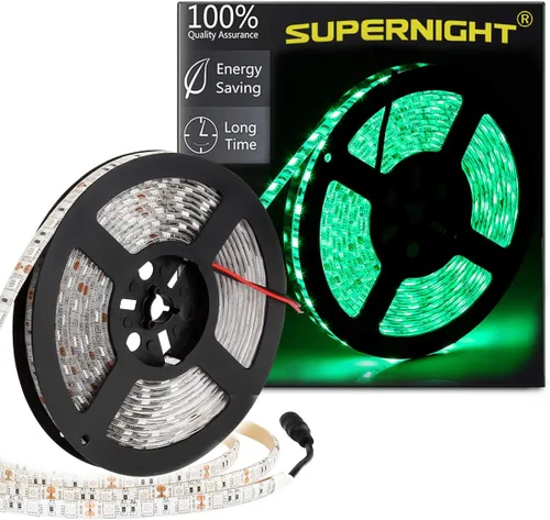Miniatura 3 de SUPERNIGHT tira de luz LED, 16.4ft/5M SMD 5050 60Leds/M azul impermeable LED flexible Flash 300 LEDs cuerda luces