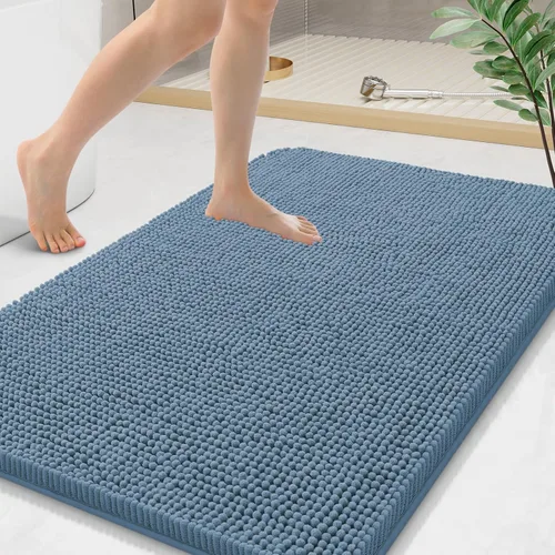 Miniatura 75 de Arotive Alfombras de baño de felpilla extrasuaves y absorbentes, de 24 x 16 pulgadas, lavables a máquina, parte trasera de goma antideslizante