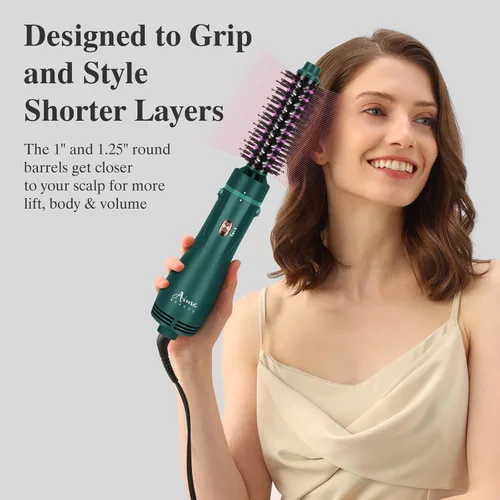 Miniatura 3 de Aima Beauty Blow Dryer Brush Set - 4-in-1 Round Brush Blow Dryer Adds Shine, Smooth, Curl & Volume for Short to Medium Hair, Interchangeable 1” &