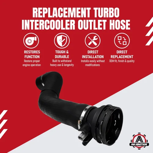 Miniatura 2 de Tubo de salida Turbo Intercooler de repuesto por AA Ignition – Compatible con Ford 6.7L Powerstroke – 2017, 2018, 2019 F-250, F-350, F-440, F-550