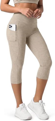 Miniatura 24 de ODODOS - Leggings capri de cintura alta para mujer con bolsillos, control de abdomen, no se transparentan, para entrenamiento atlético, running