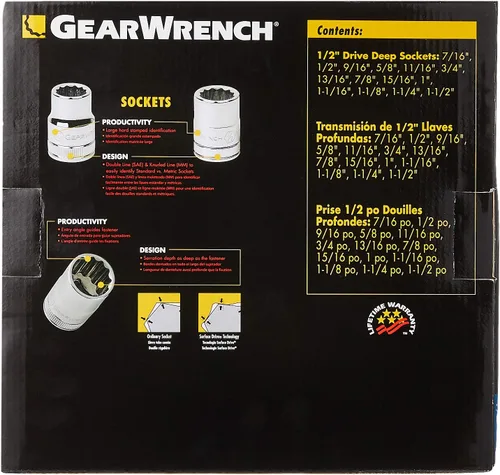 Miniatura 3 de GEARWRENCH Drive juego de tubos SAE estándar de 12 puntos