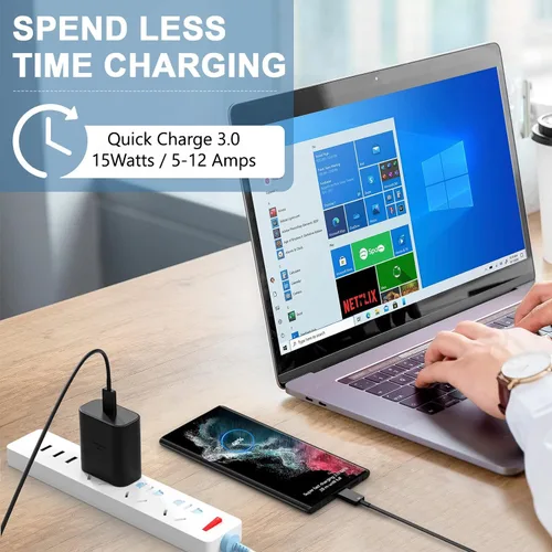 Miniatura 2 de Cable USB-C original de 10 pies compatible con Your Nothing Ear 1 con carga rápida y transferencia de datos. (blanco 3M)