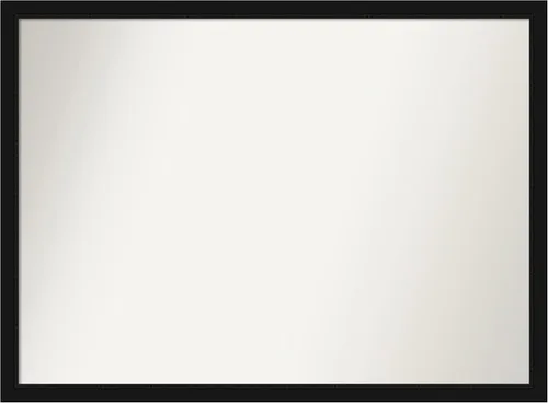 Miniatura 342 de Amanti Art Espejo de baño negro para sobre fregadero, 22 x 22 pulgadas, espejo de tocador cuadrado estrecho negro Avon, marco de madera casual