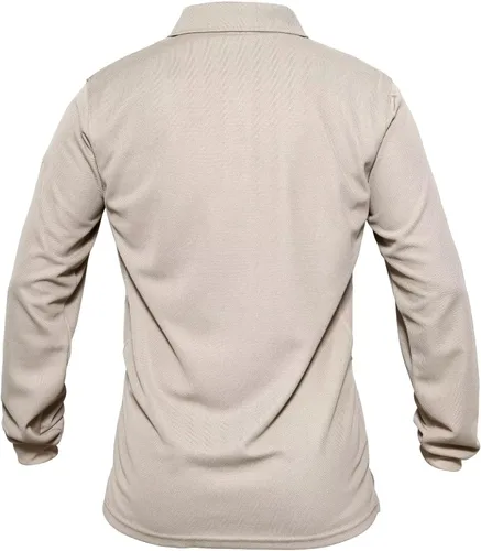 Miniatura 2 de MAGCOMSEN Camisas polo para hombre, 3 botones, secado rápido, manga larga, tácticas, camisa de golf