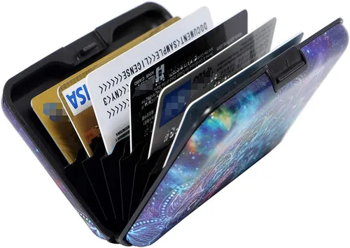 Miniatura 4 de Cartera de metal para tarjetas de crédito en aluminio con bloqueo RFID para hombres y mujeres