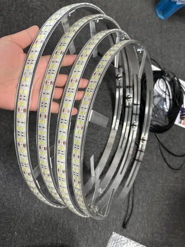 Miniatura 3 de Luz de rueda LED blanca fría de alta intensidad de 17.5 pulgadas, doble fila, más brillante, luces de llanta intermitente, IP68, recogida